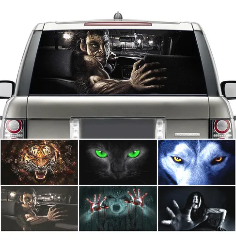 Adhesivo De Cristal Transparente Demon Rear Gear Para Coche