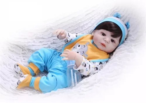 Bebe Reborn Menino 100% Silicone 57 Cm - Bento Loiro em Promoção na  Americanas