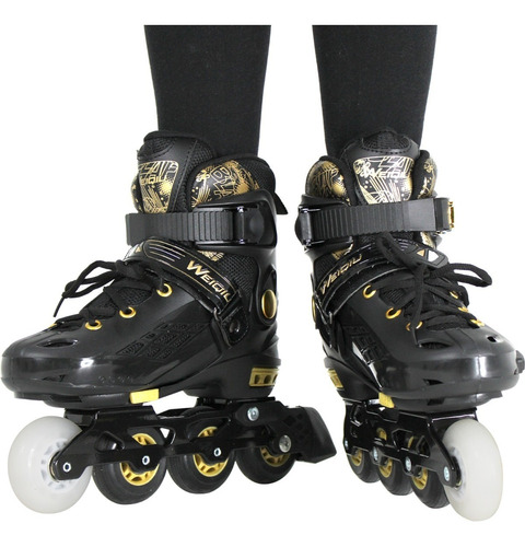 Patines Profesionales Linea Luz Led Talla 18.5-20.5 Premium 