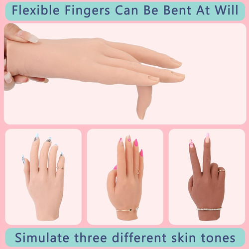 Mano De Práctica Para Uñas De Acrílico Uñas De Pr...