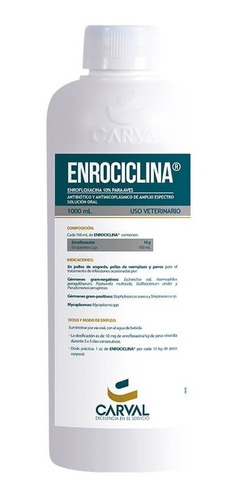 Enrociclina 10 % Enrofloxacina Lt Antibiótico Amplioespectro