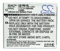 Comprar Batería Para Sanyo Db-l20, Db-l20a, Xacti Vpc-e60, 700mah