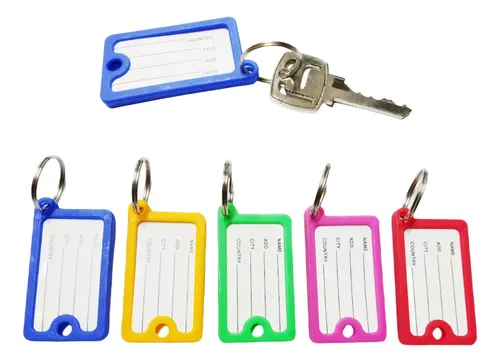 10 Chaveiro Identificador Chave Etiqueta Colorido Organizado | MercadoLivre