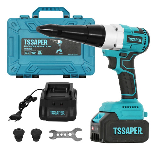 Rebitador Automático A Bateria 21v Com Maleta Led Tssaper
