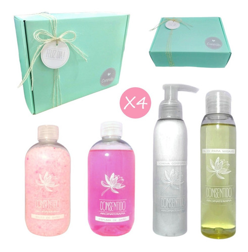 Set Caja Relax Regalo Box Mujer Kit Rosas Spa Zen Aroma N81