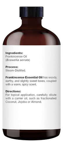 Majestic Pure Aceite Esencial De Incienso De Grado Terapéutico, Aceite Puro Y Natural De Alta Calidad, 4 Onzas Líquidas