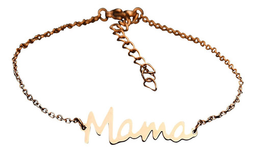 Pulseras De Oro Rosa Con Texto En Inglés «i Love You Mom» Pa