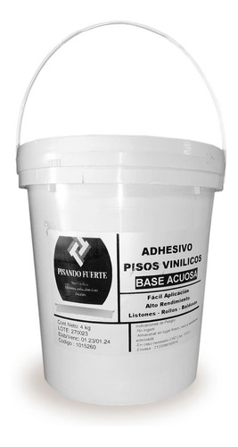 Pegamento Adhesivo Acuoso 4kg Pisos Vinilicos