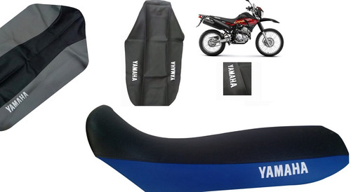 Capa Banco Yamaha Lander Xtz 250 Modelo Original Preto Azul 