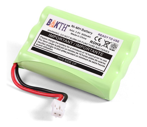 Bakth 900mah 3.6v Ni-mh - Batería De Enchufe De Orificio Cua