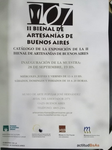 Ii Bienal De Artesanias De Buenos Aires  * Catalogo 2007