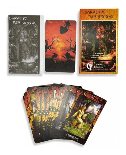 Baralhos Das Bruxas Laranja Oráculo Deck 22 Cartas