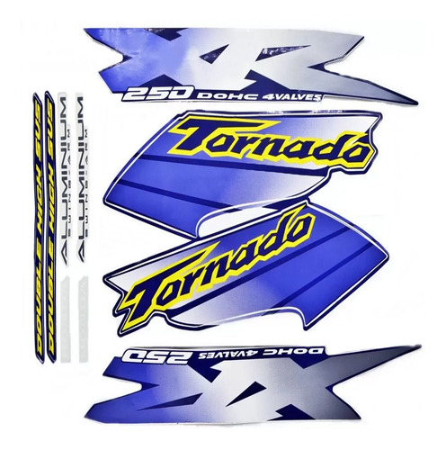 Kit Faixas Adesivos Tornado 01/02 Azul
