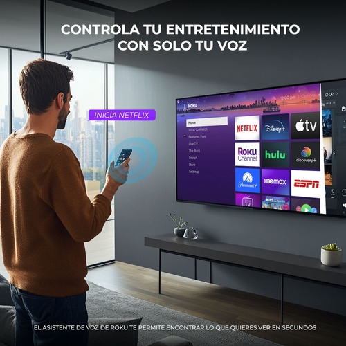 Onn 75'' Class 4k Qled 2160p Smart Tv 100071709 + Soporte (Reacondicionado)