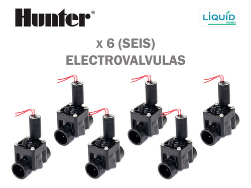 6 Valvulas Solenoides Riego Hunter Pgv 100 1'' Nc Electrov.