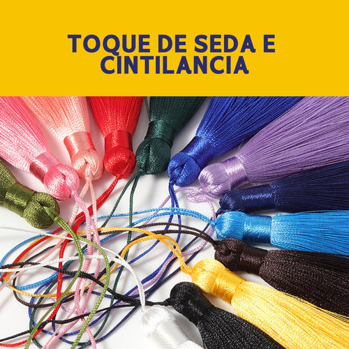Pingente De Seda Tassel - Franja - Verde Musgo - C/50 Nybc