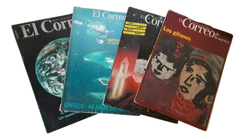 Lote De 4 Revistas Correo De La Unesco Años 1984 , 1986