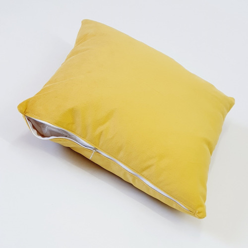 Imagen 2 de 2 de Funda Almohadon 40x40cm Deco Con Cierre Diseño Pana Lisa