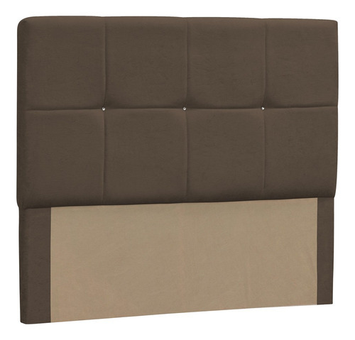 Cabeceira Casal Vênus 140cm Suede Marrom Chocolate - D'moneg