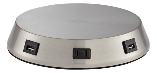 360 Lighting Base Lampara Mesa Moderna Usb Toma Corriente Ca