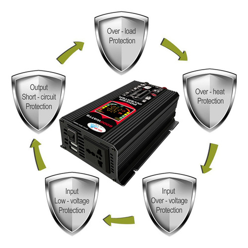 Wj1 Inversor Modificado Inversor 6000w 12v Alta Potencia Ac