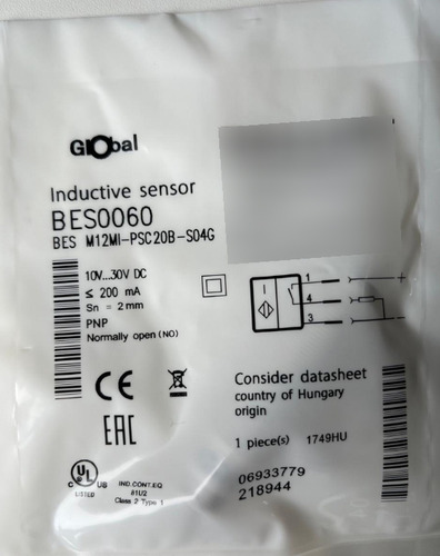 Sensor Indutivo M12 Pnp Balluf Bes M12mi-psc20b-s04g Bes0060