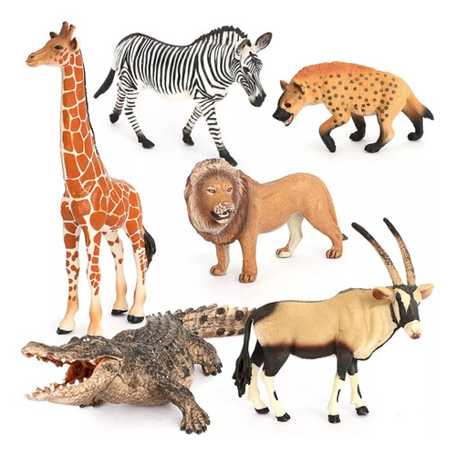 Set De Juguetes De Animales Salvajes Con Modelo De Simulació