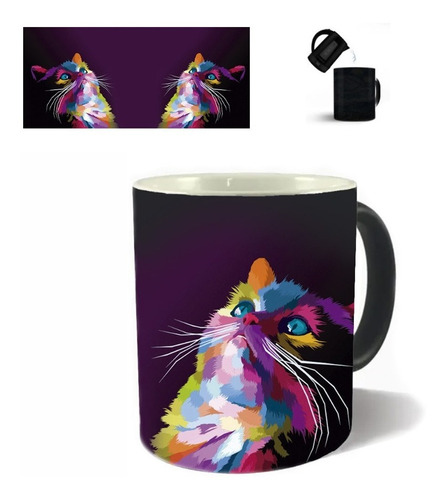 Taza Magica 11oz Gato Pop Art