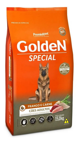 Ração Special Para Cães Frango E Carne Adulto 15kg Golden
