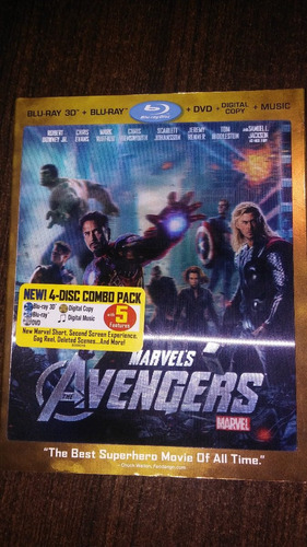 Blu Ray Avengers Blu Ray 3d + Blu Ray + Dvd + Copy Digital