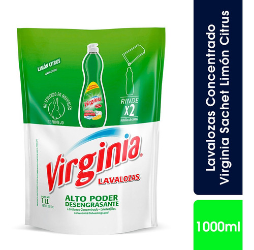 Virginia Lavalozas Doypack Limón Citrus 1000 Ml