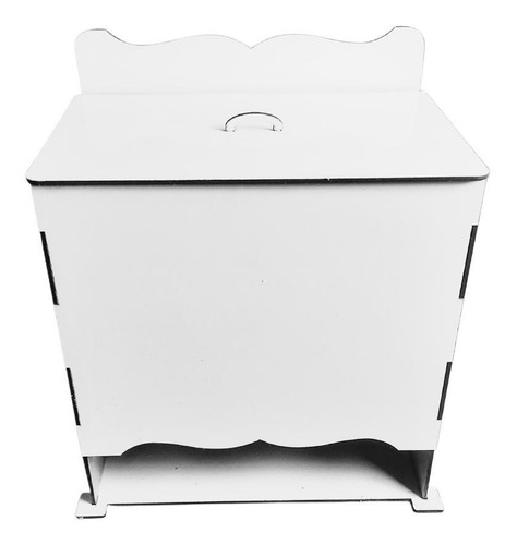 Imagem 6 de 7 de Kit Higiene Bebê Liso 8 Peças Branco/cru Mdf