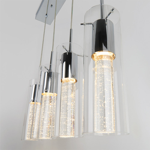 Artika, Lámpara Colgante Led Essence 4 Luces Estructura Plateado