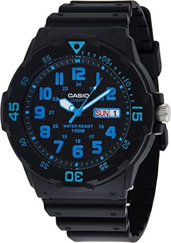 Casio Mrw200h 2bv Reloj Negro Con Neo-display Y Correa De