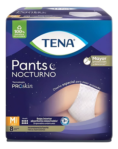 Tena Pants Nocturno Medium 8 Unds