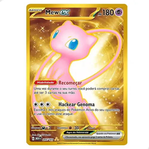 ポケモンカードゲーム PSA9 Mew ex Gold Hyper Rare MEW EN 205 Carta Pokémon Mew Ex 205 Gold 151 Ultra Rara + Brinde Copag