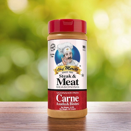 Pack 12 Sazonador Carne Asada Y Bistec Chef Merito 397g