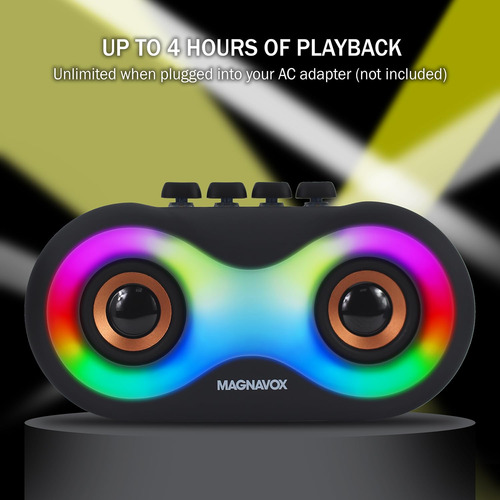 Altavoz Bluetooth Magnavox Mma3998 Portátil Con Luces Rgb Color