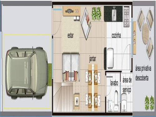 Imagem 2 de 4 de Casa À Venda, 2 Quartos, 1 Vaga, Jaqueline - Belo Horizonte/mg - 58