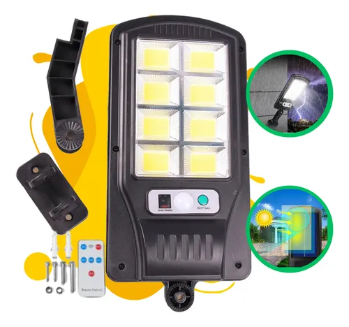Refletor Painel 400w Solar Led Com Sensor De Movimento | Parcelamento sem juros