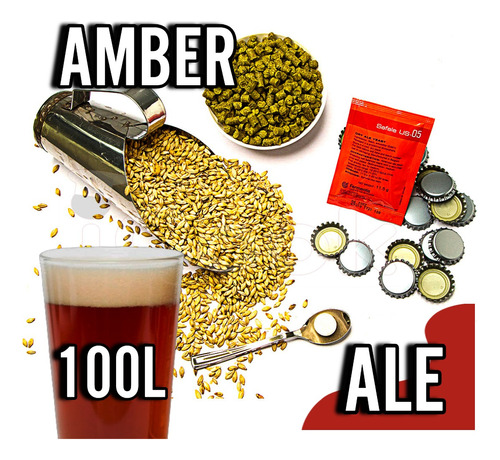 Kit Insumos (receita) P/ 100l Cerveja Artesanal Amber Ale