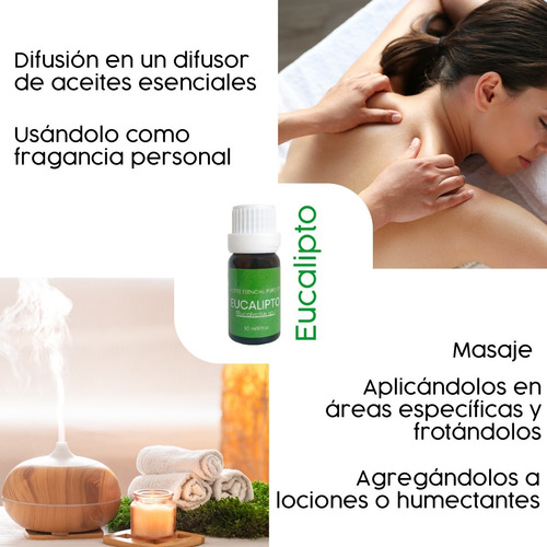Imagen 3 de 7 de Aceite Esencial Eucalipto Aromaterapia Difusores