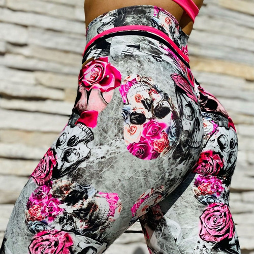 Imagem 4 de 7 de Conjunto Top + Legging Com Franzido Levanta Bumbum Ref. 953