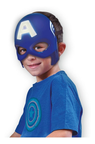Mascara Capitán América Careta Con Luz Avengers Orig. Ditoys