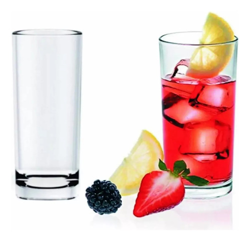10 Vasos Cubero Vidrio Grueso Premium 10 Oz/ 295 Ml