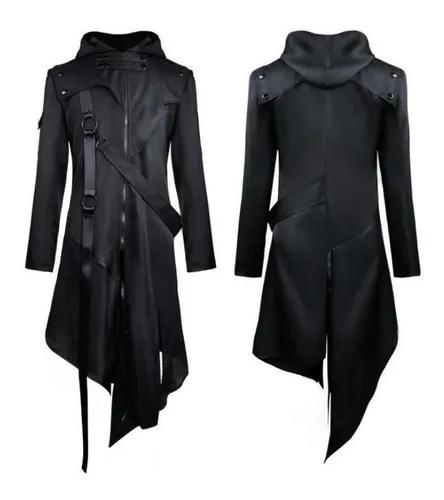 Sobretudo masculino hotsell preto com capuz