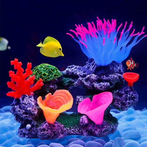 Adorno De Coral Para Peces Danmu Poli Resina Y Silicona