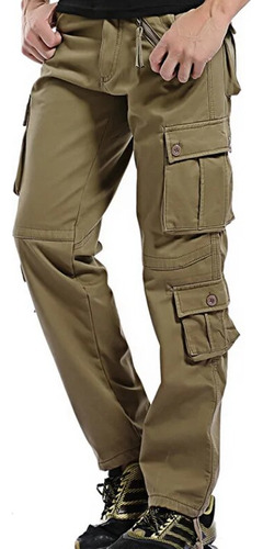 Pantalones Cargo Militares De Forro Polar Grueso Para Hombre