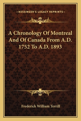 Libro A Chronology Of Montreal And Of Canada From A.d. 17...