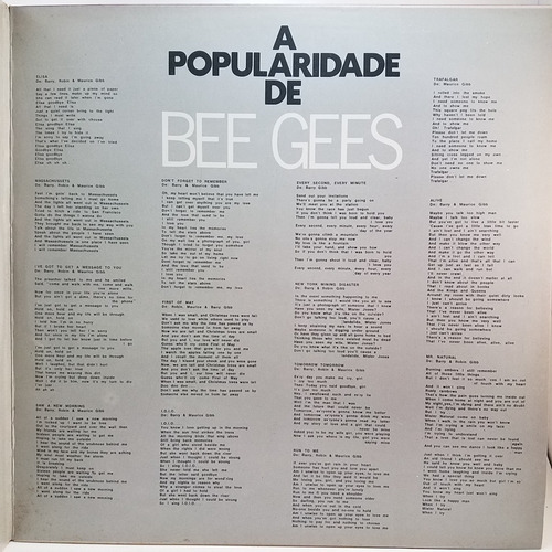 Bee Gees A Popularidade De Vinilo Lp Doble Ex Brasil (Usado)